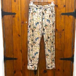 Silk drawstring pants